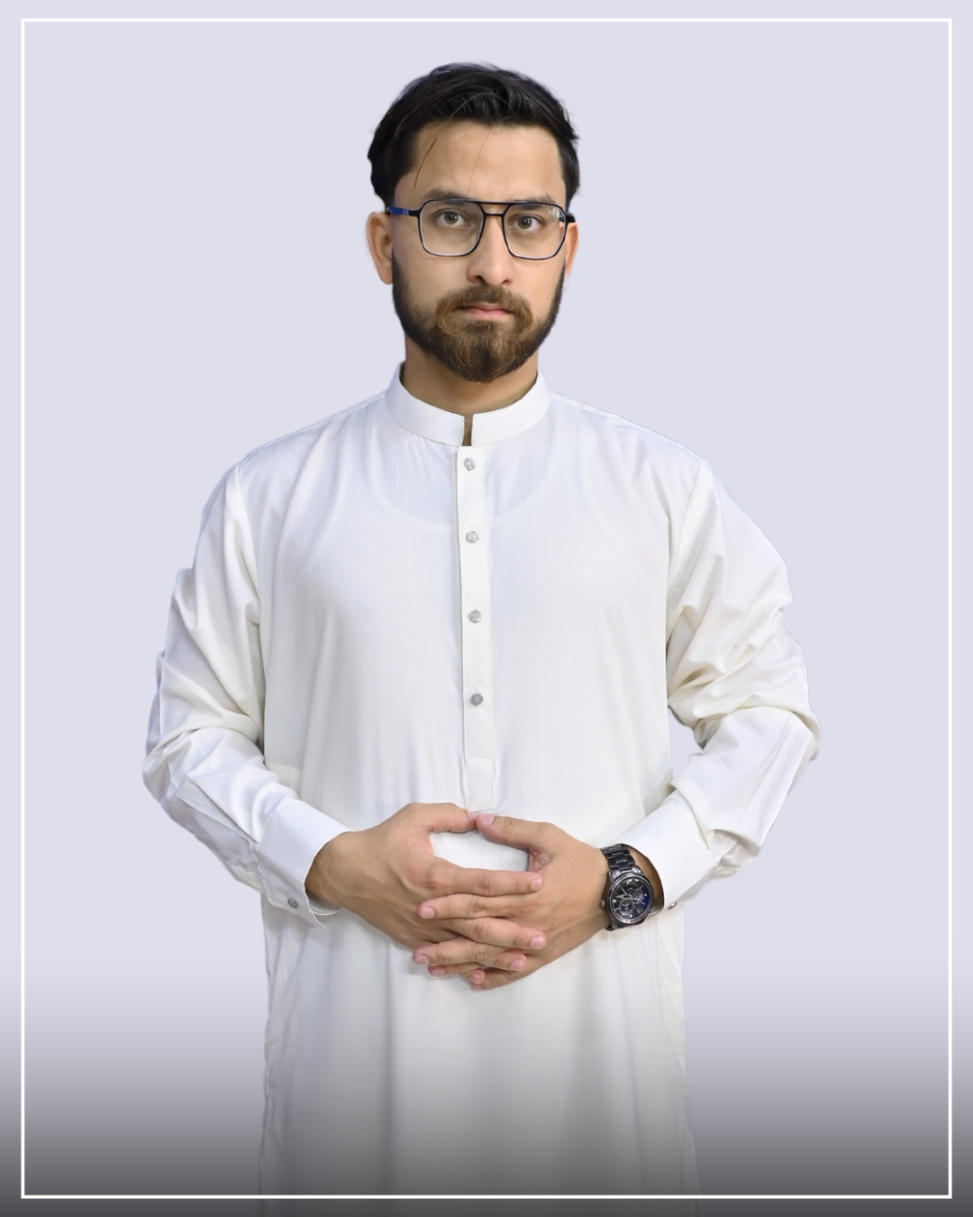 PRIME WHITE - Sherwani Collar