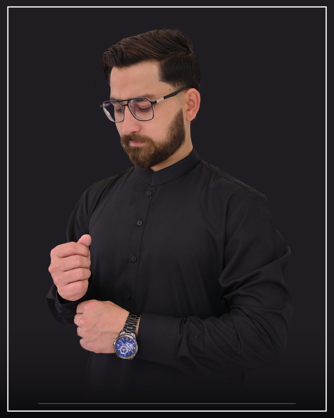 PRIME BLACK - Sherwani Collar