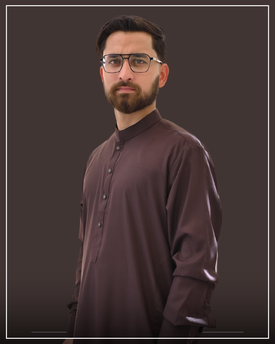 RUST BROWN - Sherwani Collar