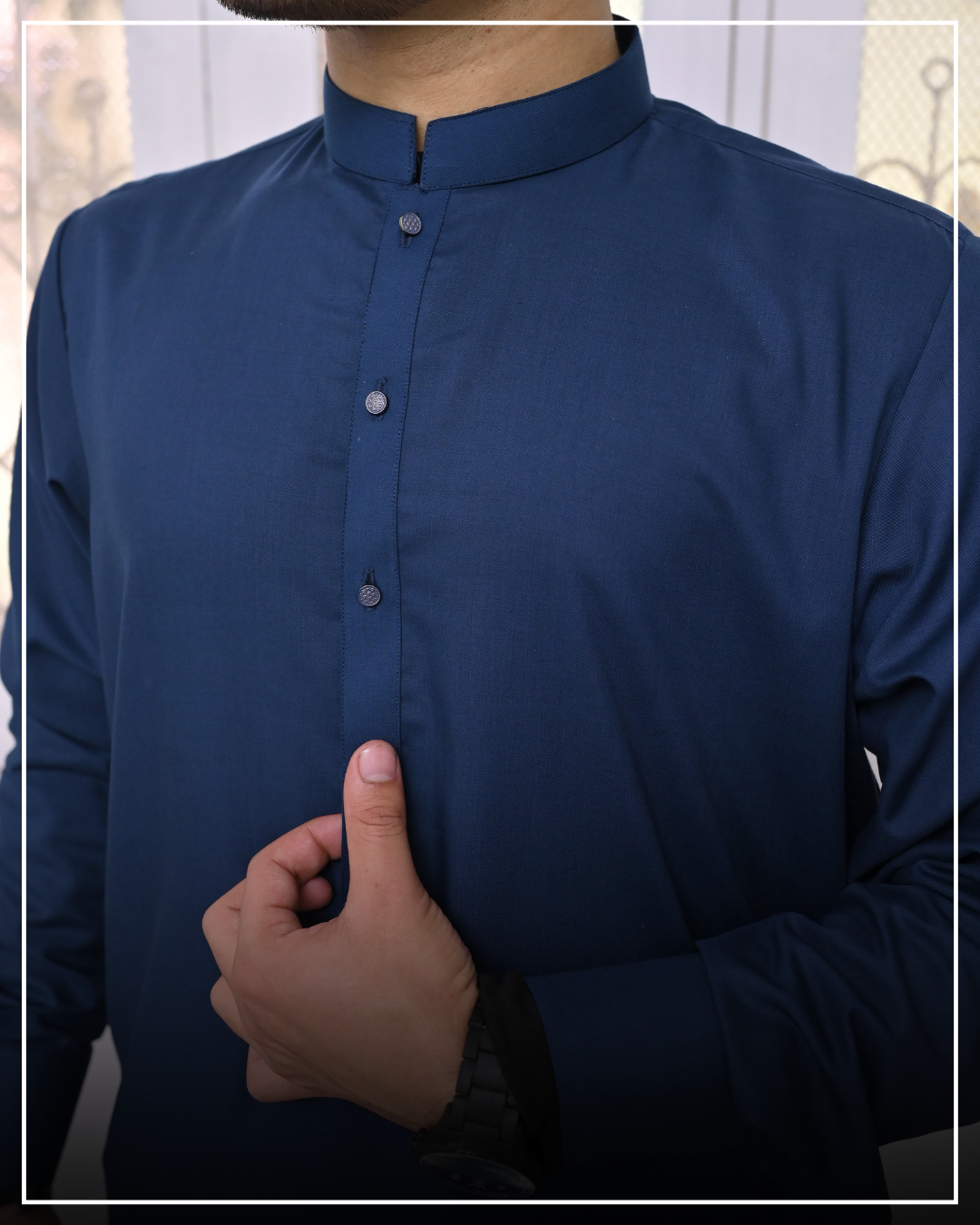 IMPERIAL BLUE - Sherwani Collar