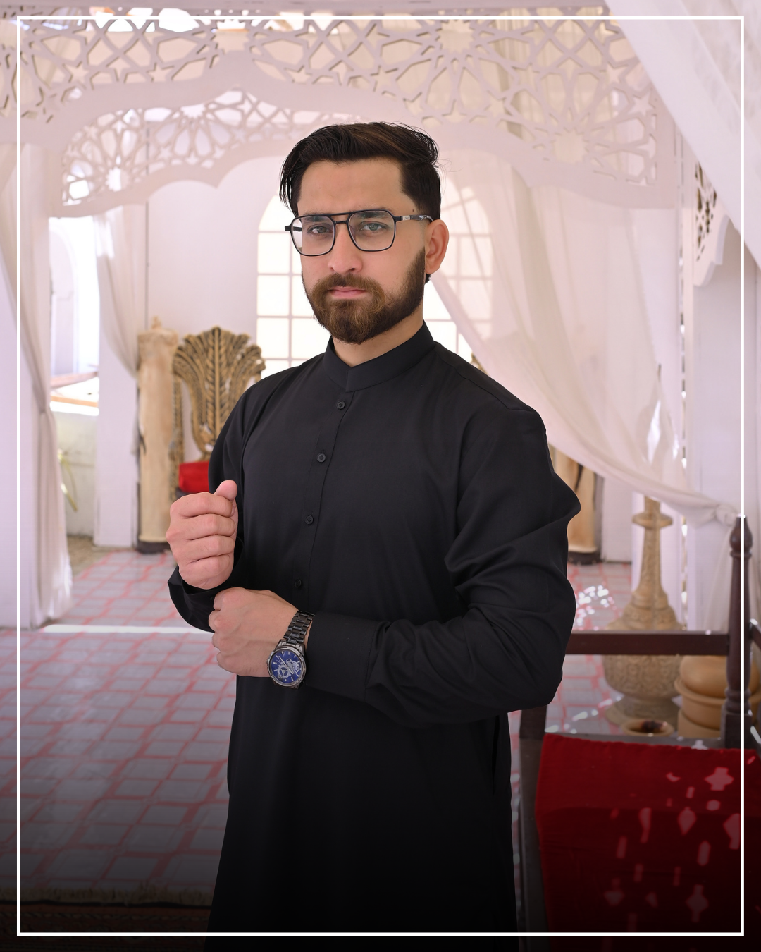 PRIME BLACK - Sherwani Collar