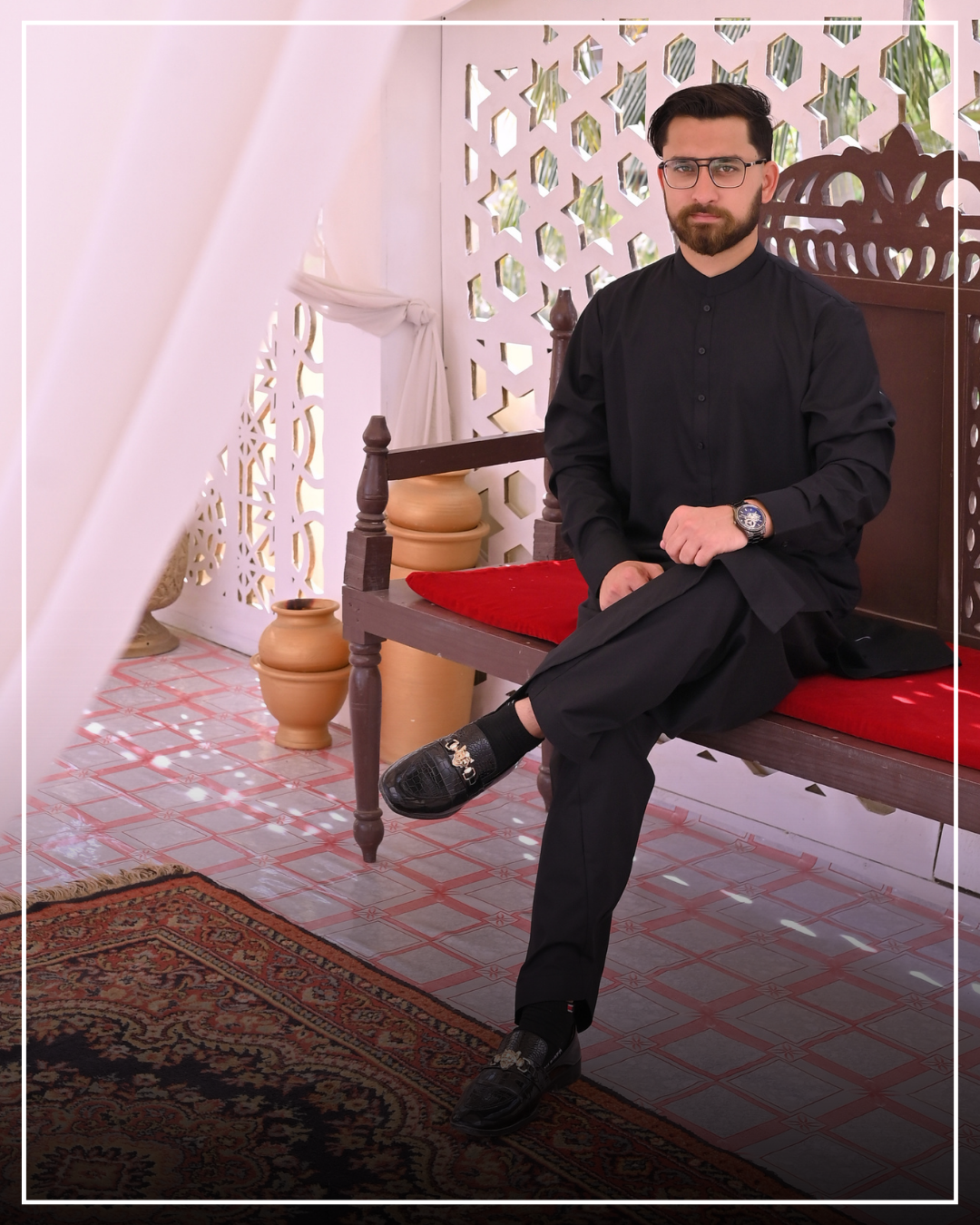 PRIME BLACK - Sherwani Collar
