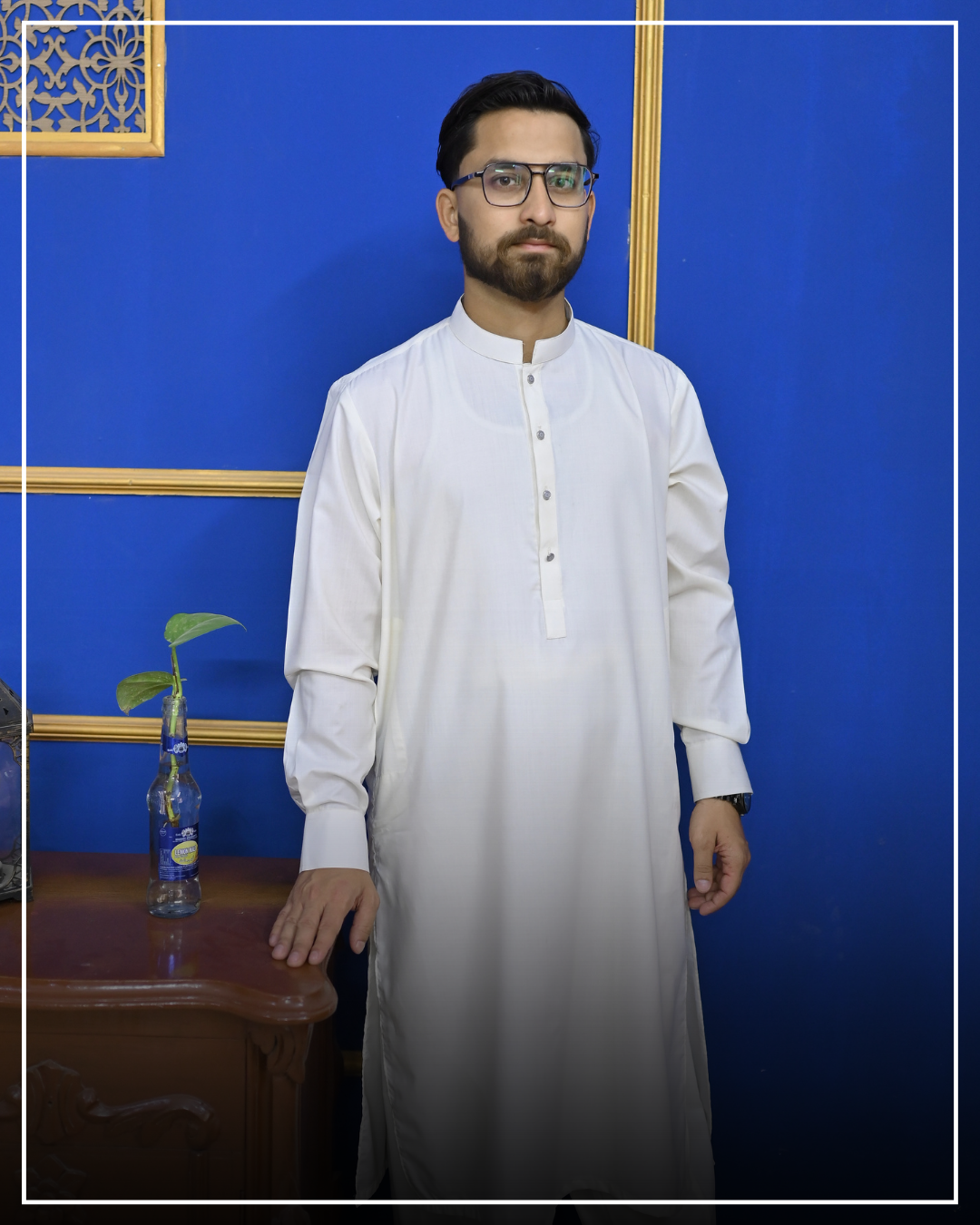 PRIME WHITE - Sherwani Collar