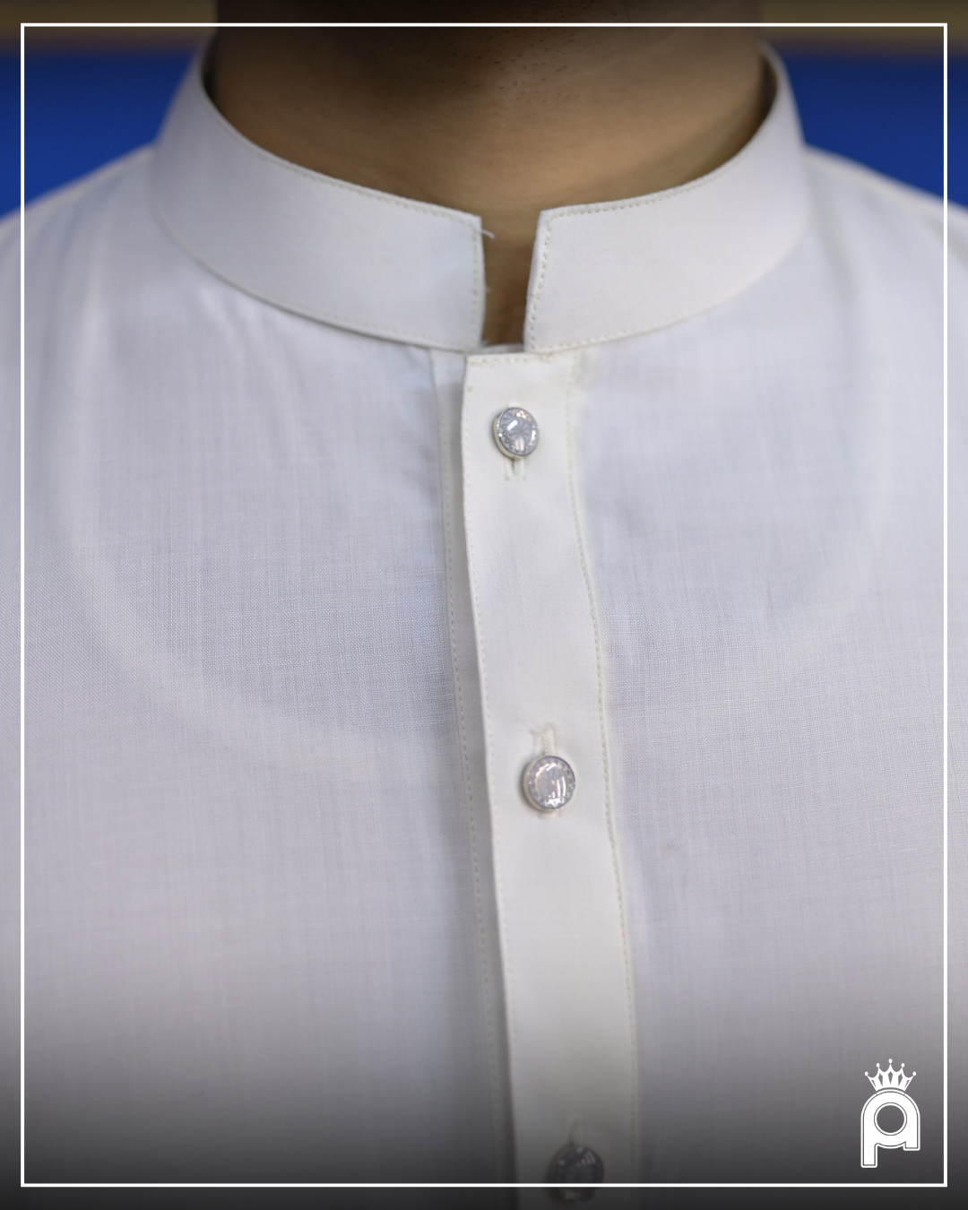 PRIME WHITE - Sherwani Collar