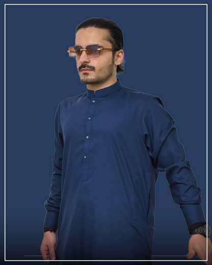 IMPERIAL BLUE - Sherwani Collar