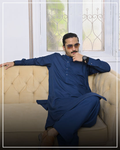 IMPERIAL BLUE - Sherwani Collar