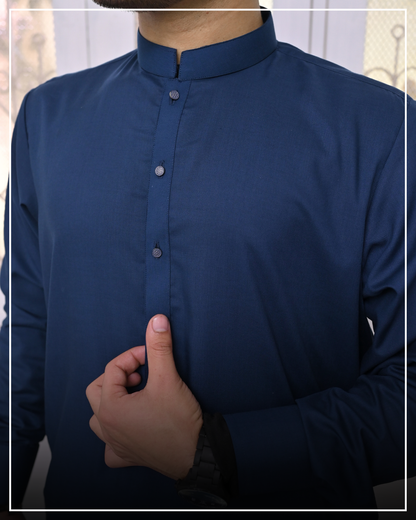 IMPERIAL BLUE - Sherwani Collar